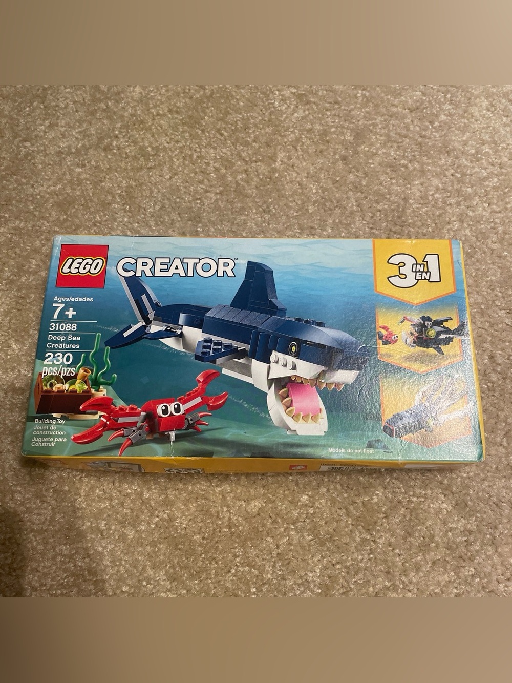Lego creator deep sea creatures 3 in 1 set